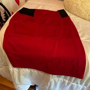 Red/Black cotton skirt